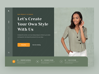 R. Fashion app branding clean design fashion green illustration iphone logo ui uiux ux web webdesign
