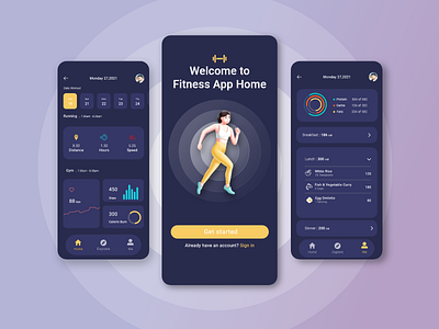 Fitness App Home adobexd animation app design app ui branding creative design creative exercise app creative ui creativity exercise app fitness fitness app gym app gym apps screen home exercise home fitness app ui ui design