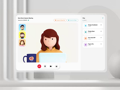 Online Meeting App Concept 3d animation app app design call cloud meeting concepot design layout meeting motion graphics online meeting product product design screen share ui uxui video video call visual