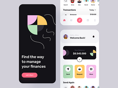 Finance: Mobile App app bank banking banking app finance app finances financial financial app fintech home illustration loan minimal mobile mobile app mobile app design mobile ui modern ui ui ux