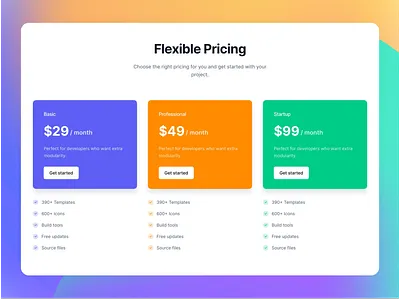 Pricing Plans Section - Webpixels Components bootstrap business components design marketing plans pricing saas sales subscription template theme ui website