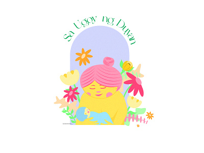 Mother and child flat graphic design illustration illustrator minimal