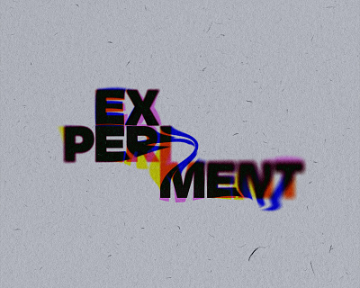 Experiment bleed branding grunge ink print typography