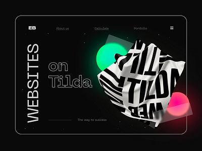 Creative website for an IT company on Tilda black creative creativity designers day development event it landing page neon promotion software space technology tilda trends 2021 web studio website wordpress