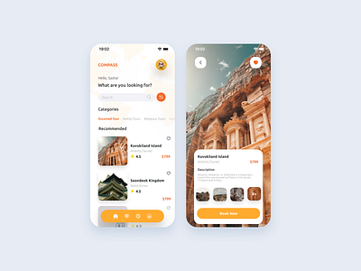 Tour App app design clean ui design interface minimalist mobile mobile app tour app travel travel app ui ux