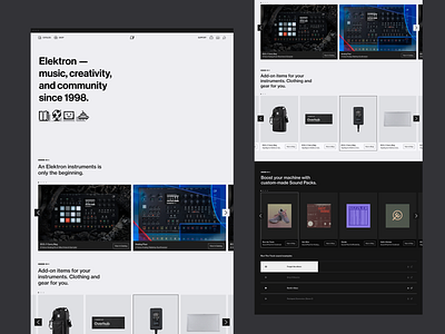 Elektron Landing Page clean design ecommerce elektron landing page minimal music shop ui vietnam