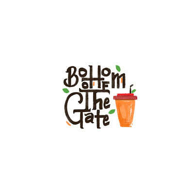 Bottom of the gate - logo work sample artwork brand identity branding cafe logo