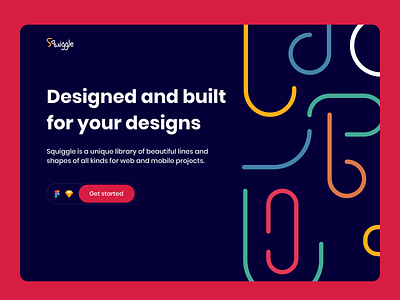 Squiggle - Hero header design design assets hero header hero header concept images landing page landing page design landing page ui design squiggle ui ui ux ui ux design uidesign ux vector vector art web design web landing