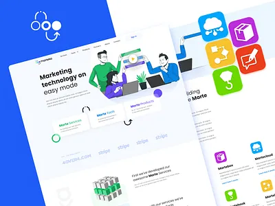 Marketing SaaS Page adobe xd clean design design landing page marketing saas web design website
