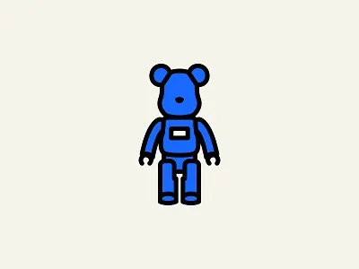 Bearbrick bearbrick blue clean color design graphic graphic design illustration illustrator medicom toy vector