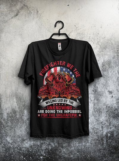 Firefighter vector t-shirt illustration design design firefighter firefighter t shirt firefighter vector graphic design illustration t shirt t shirt design