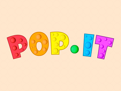 Pop-IT Game Logo branding design flat game illustration logo nightrix popit vector