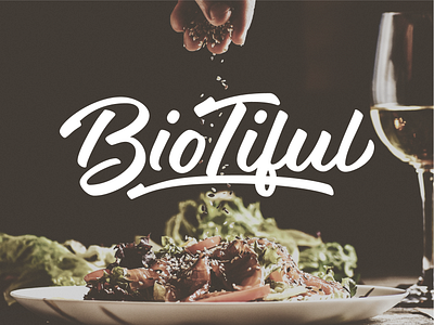 Biofiful bio branding design logo logotype organic restaurant typography