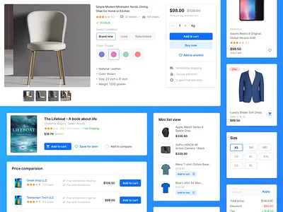 E-commerce elements e commerce design e commerce web design ecommerce ecommerce design shopping website ui ux uikit website components