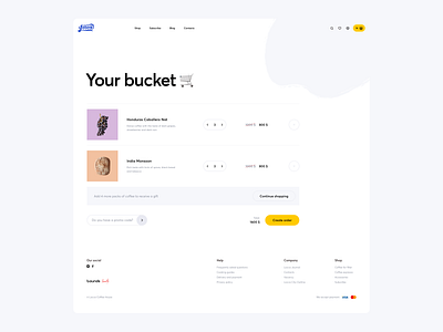 Bucket page bucket coffee design e commerce shop ui ux