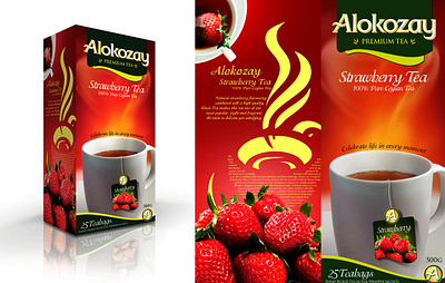 Alokozay Tea Label design branding design flyerdesign graphic design illustration label design logo poster design