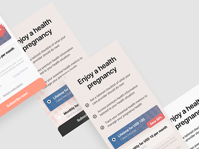 subscribe-screen-app design figma health app mobile app mobile ui mobile ux subscribe subscribe screen ui uiux