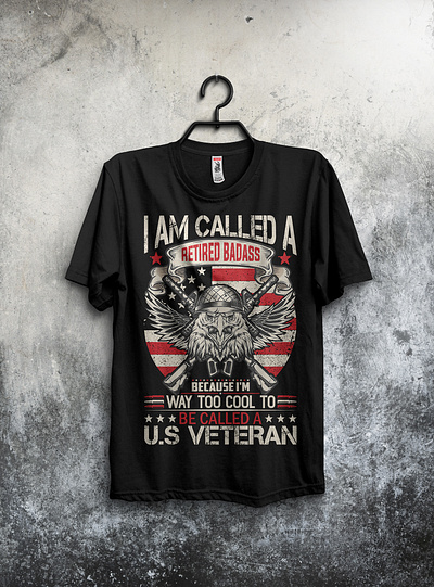 U.S Veteran illustration T-Shirt design template design graphic design illustration t shirt t shirt design u.s veteran u.s veteran t shirt
