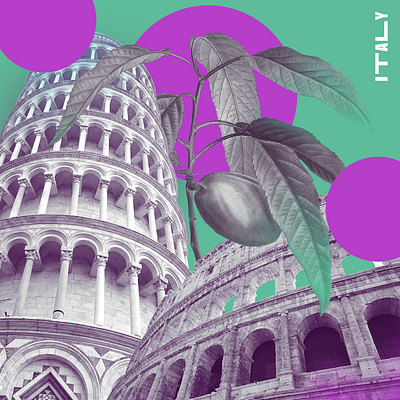 Digital collage - Italy collage design digital illustration visual