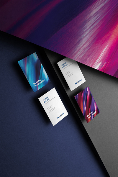 Hofmann & Vratny: Rebranding agency branding business card design mockup print