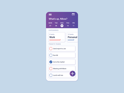 ToDo list - UI Design flat graphic design interaction ui ux