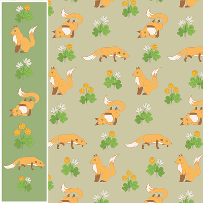 pattern nice fox_fox with cloudberry orange