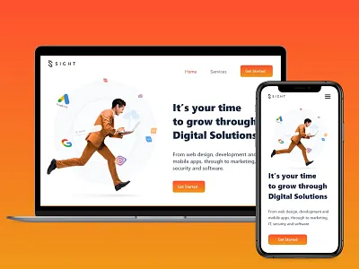 SIGHT Landing Page adobe xd design front end resposive design ux uxui design web web design