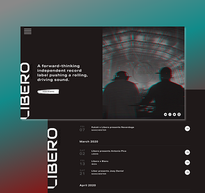 Libero Records Web Design music web design