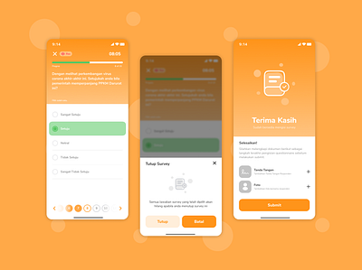 Survey App app design ui ux