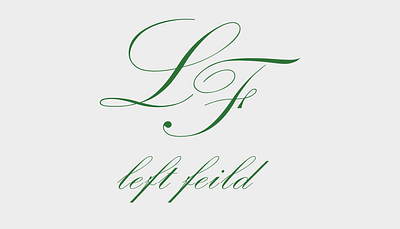 LEFT FEILD fashions. branding graphic design logo monogram