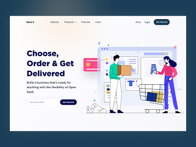 SAAS Hero Image design figma hero header hero image interaction design product design ui ux web design