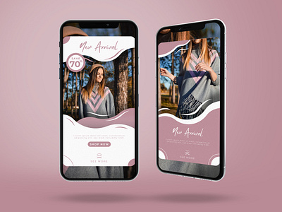 Lavender Instagram Story Template advertising design fashion instagram lavender promotion purple snap story templates