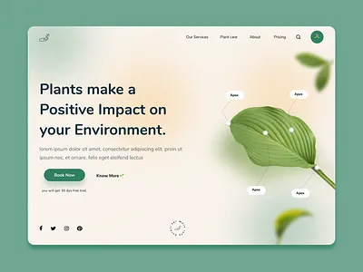 plant based app landing page app branding design gogreen graphic design illustration landingpage plantaap ui ux