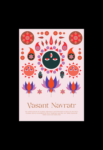 Vasant Navratr branding design graphic design icon illustration typography ui vector