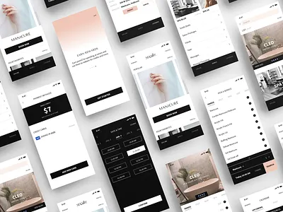 Beauty Booking App beauty beautyapp beautybranding branding design figma logo typography ui website