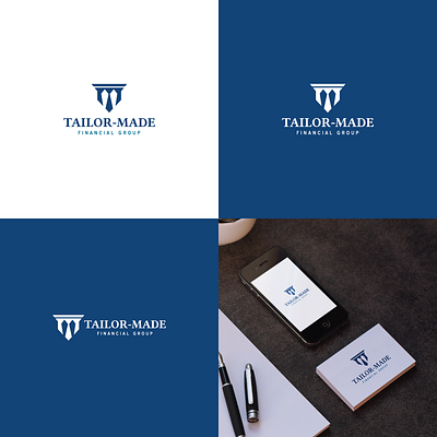 Tailor made Financial Group Logo Design financial logo modern logo tailor logo