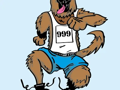 Police Doggy Marathon branding cartoon design graphic design illustration marketing vector vector artwork