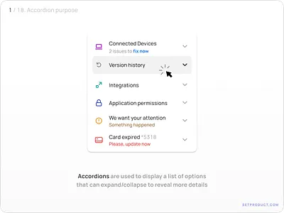 Accordion UI design tips app design figma material templates tree ui ui kit