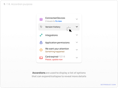 Accordion UI design tips app design figma material templates tree ui ui kit