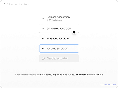 Accordion UI design states app design figma material templates tree ui ui kit