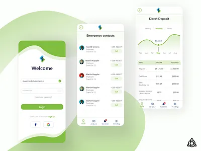 SyncHR Mobile App app app design application application design design graphic design green green app hr hr app mobile phone phone app phone ui phone ux ui ux