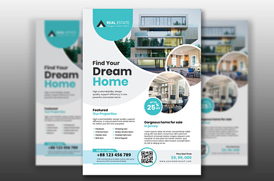 Real Estate Flyer Design template advertisement advertising agency branding brochure business business brochure business flyer creative design design flyer graphic design illustration logo