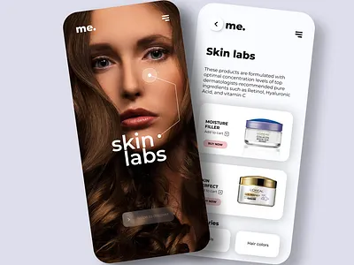 Skin labs - A women cosmetics App app app design ui ui design ux ux design