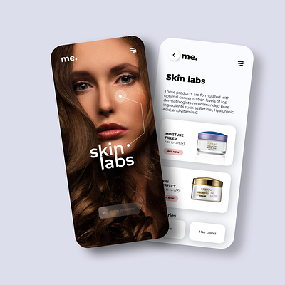 Skin labs - A women cosmetics App app app design ui ui design ux ux design