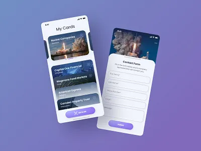 Business Card Mobile App app business card mobile app ui ux