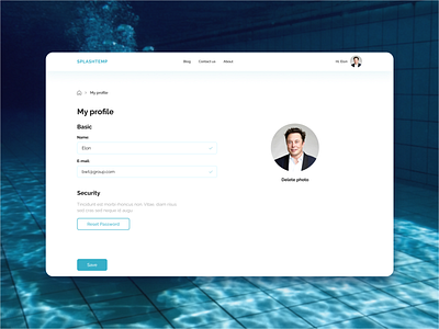 Splashtemp is a public pool finder: Profile Page app booking booking pool concept design design pool pool party profile page swimming pool ui ux web