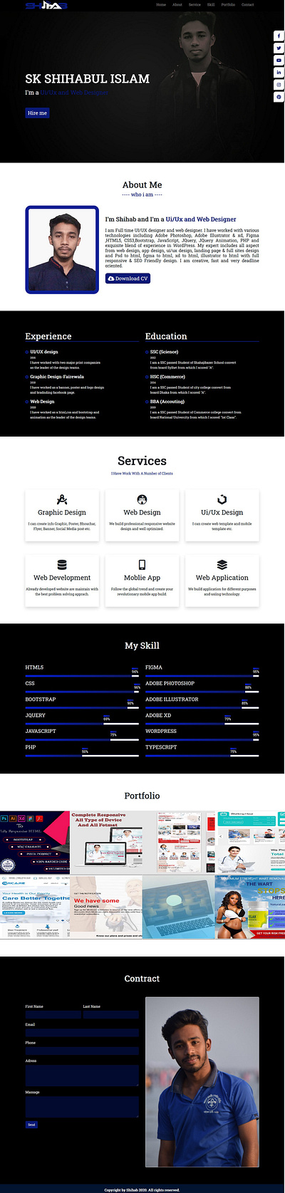 Portfolio Website Design design figma figmadesign ui ux