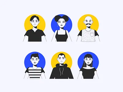 Avatar profile icon collection avatar illustration people profile vector