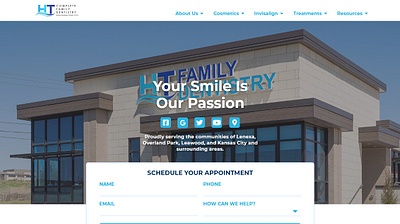 Modern Family Dentistry Website responsive design ui ux web design