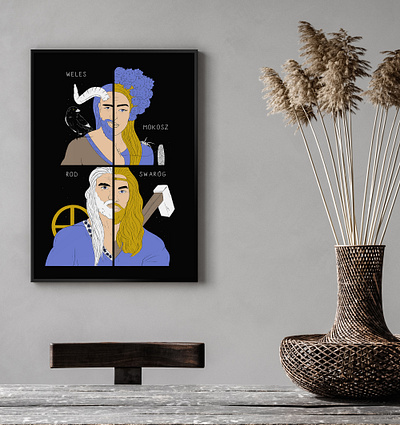 Slavic gods design gods graphic design illu illustraion illustration illustration art interior design photoshop poster slavic słowianie